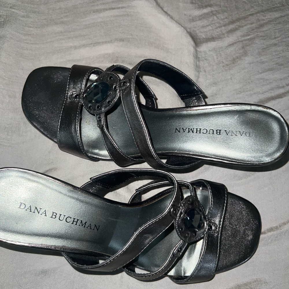 Dana Buchman Metallic Black Women's Sandals